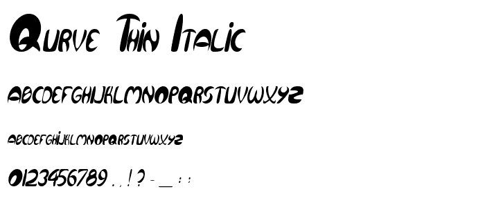 Qurve Thin Italic font